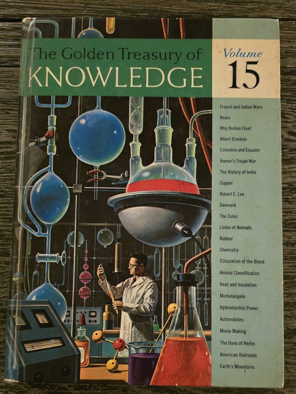 The Golden Treasury of Knowledge Volume 15 Children's Encyclopedia Vintage 1961